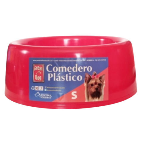 Comedero de plástico pequeño Great Dog