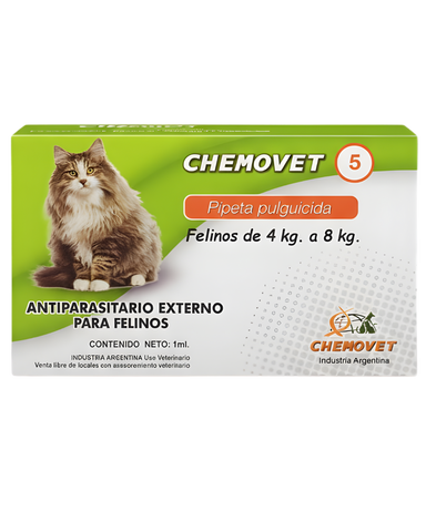 Pipeta felina chemovet 4kg a 8kg